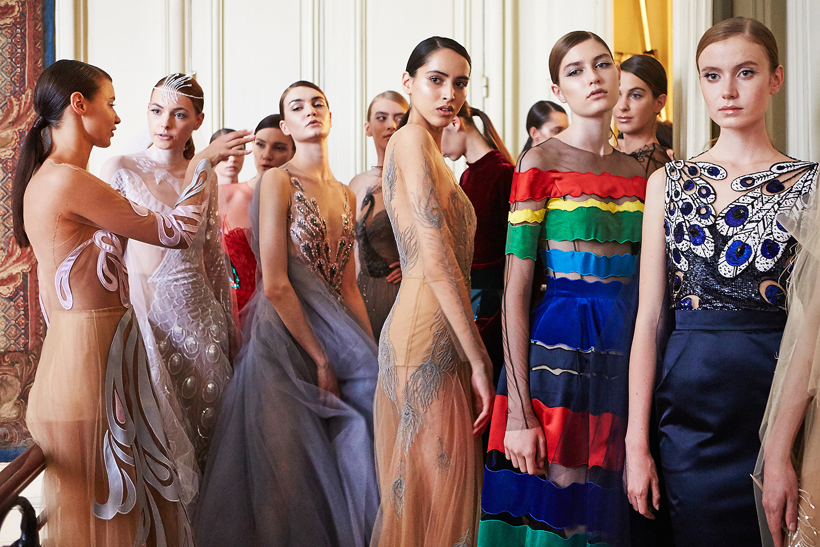 backstage Yanina Couture Haute Couture Paris Fashion week