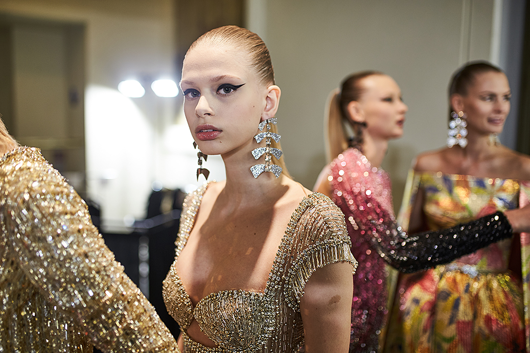 Georges Hobeika backstage by Alex Kozhin photographer. Haute Couture SS 2020