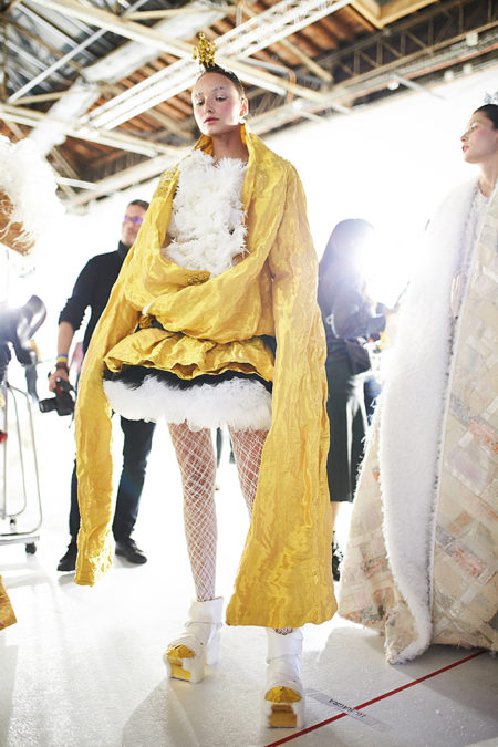 Guo Pei Haute Couture. Backstage photo by Alex Kozhin