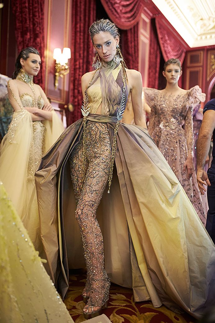Ziad Nakad Haute Couture backstage photograph by Alexander Kozhin