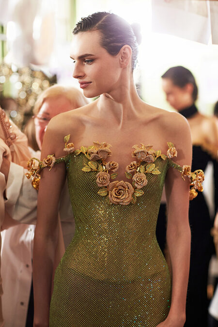 Georges Hobeika backstage photo. Haute Couture Spring-Summer collection in Paris.